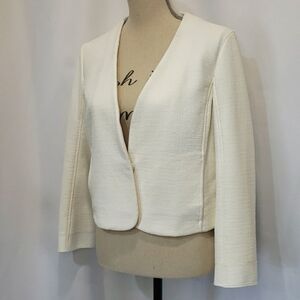 LORD & TAYLOR Moto Blazer Unique Composition Leather "Like" Vegan